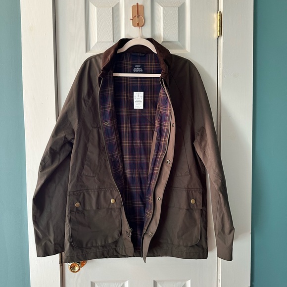 J. Crew Other - J.Crew Authentic Outerwear Waxed Barn Jacket – Plaid Lined - Retail $248 - Med
